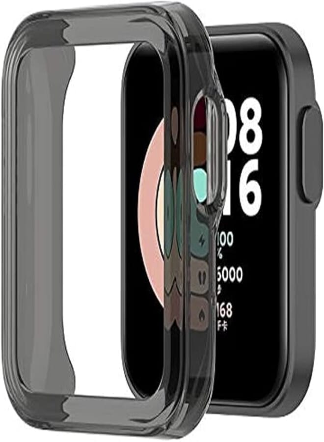 Beauenty Heavy-Duty Overall Full Body Protective TPU Anti-Scratch Bumper Cover for Mi Watch Lite, Redmi Watch (Black)